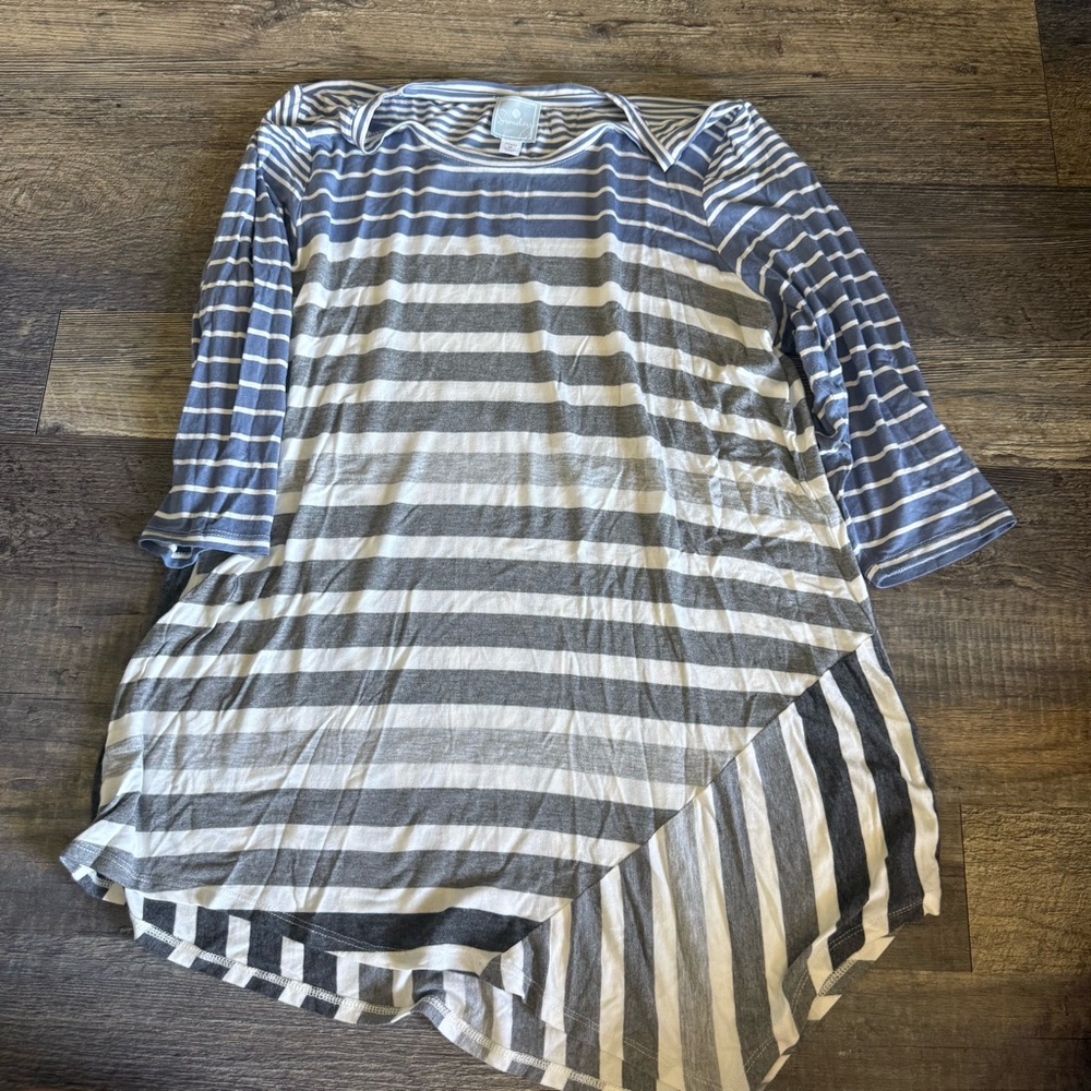Sunday Blue and White Striped Shirt